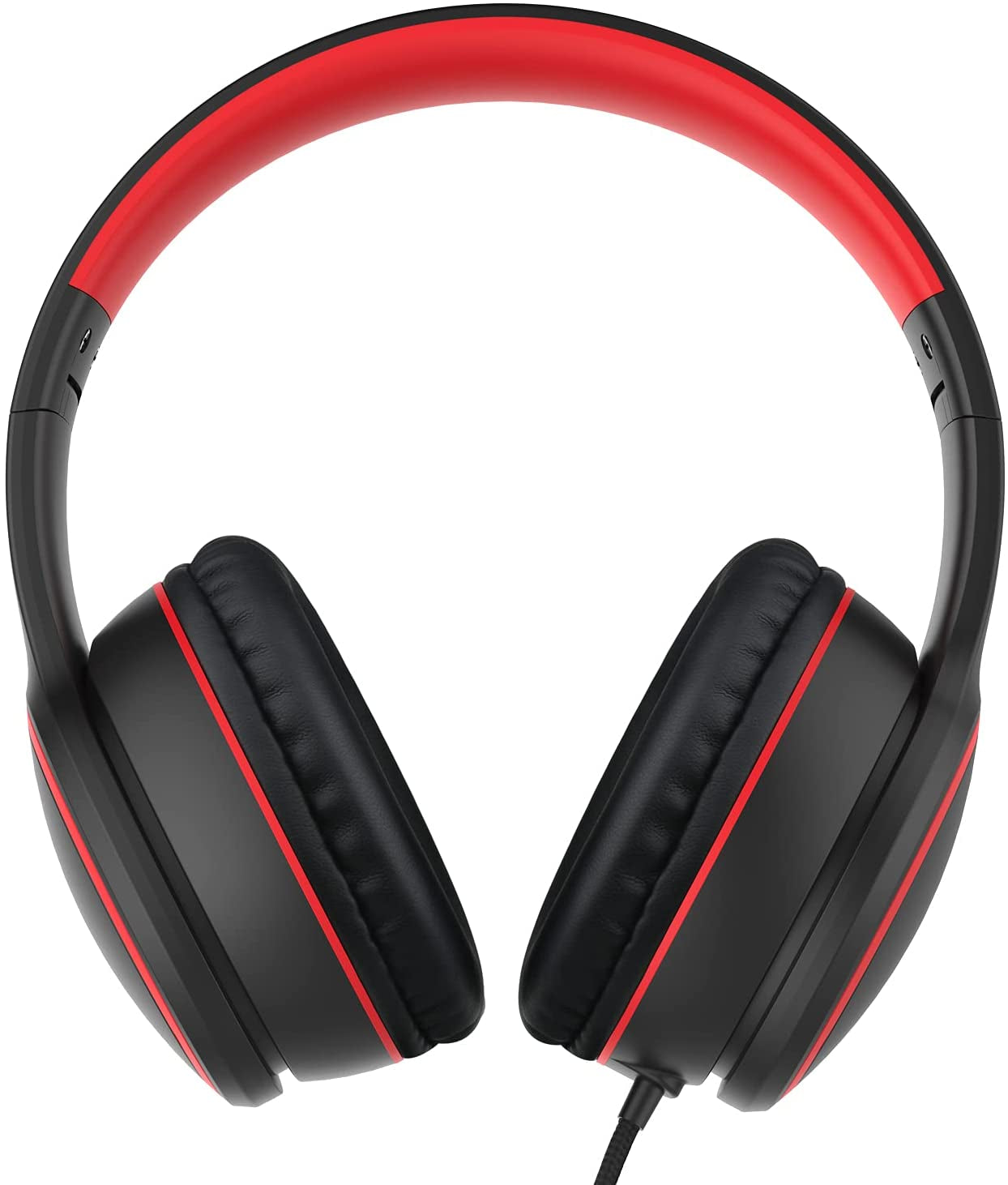 Lightweight On-Ear Headphones with Microphone - Portable Stereo Bass Headphones for Smartphones, Tablets, and Computers (Black)