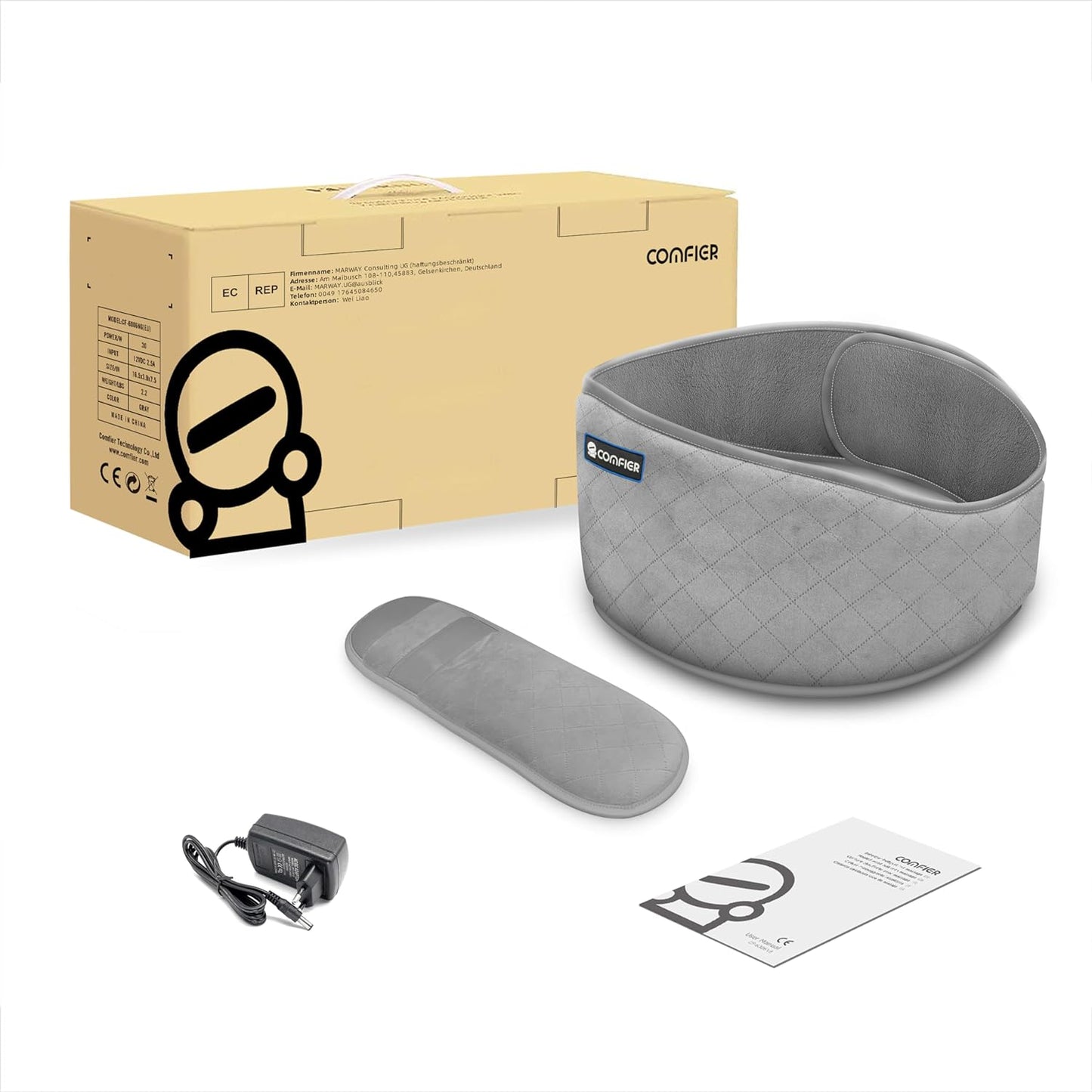 Heated Massage Belt - Ultimate Cramps Relief with 2 Heat Levels & 3 Massage Modes, FSA/HSA Eligible, Ideal for Abdominal & Lumbar Support for All!