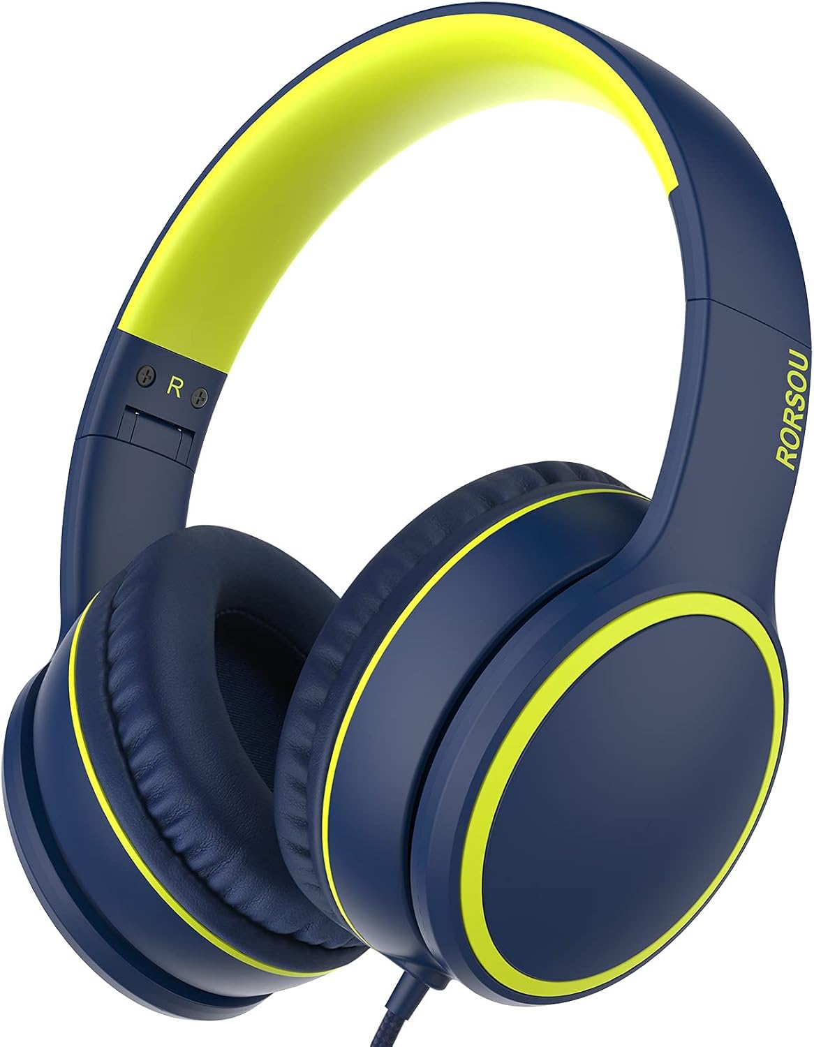 Lightweight On-Ear Headphones with Microphone - Portable Stereo Bass Headphones for Smartphones, Tablets, and Computers (Black)