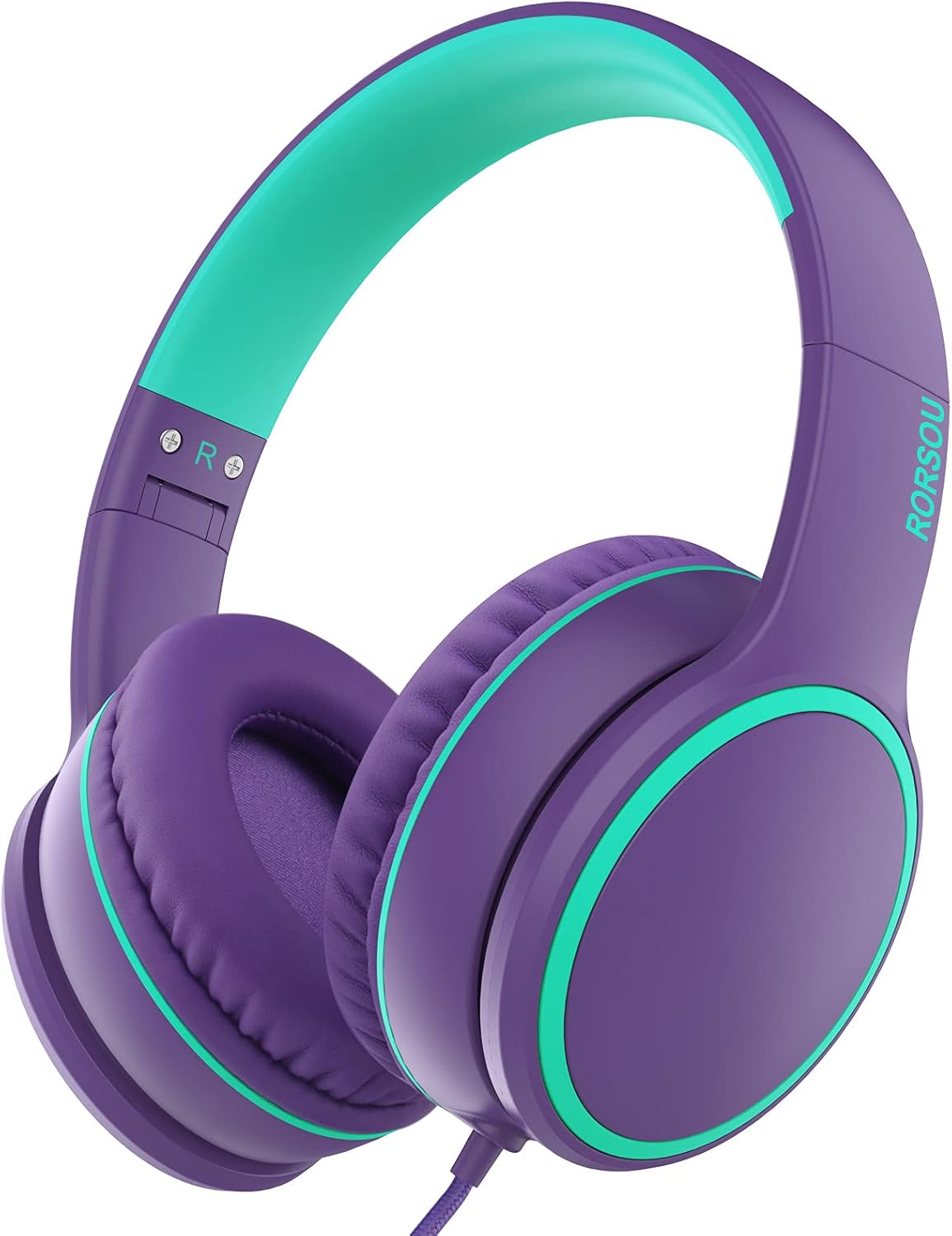 Lightweight On-Ear Headphones with Microphone - Portable Stereo Bass Headphones for Smartphones, Tablets, and Computers (Black)