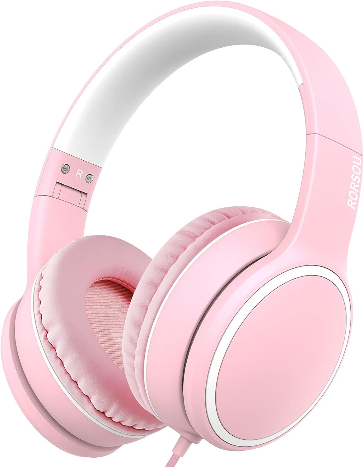 Lightweight On-Ear Headphones with Microphone - Portable Stereo Bass Headphones for Smartphones, Tablets, and Computers (Black)