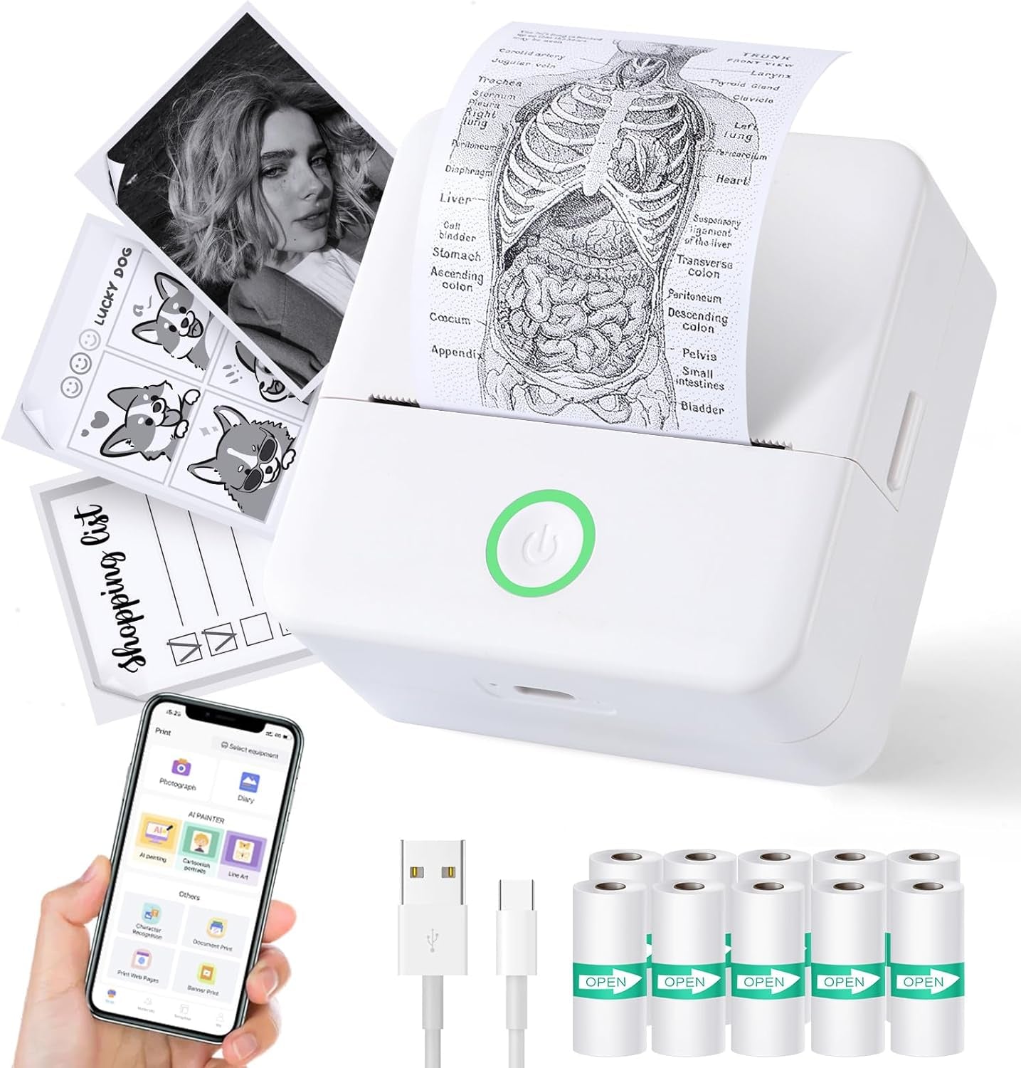 Inkless Mini Printer | Inkless Sticker Printer | Digital Electro Shop