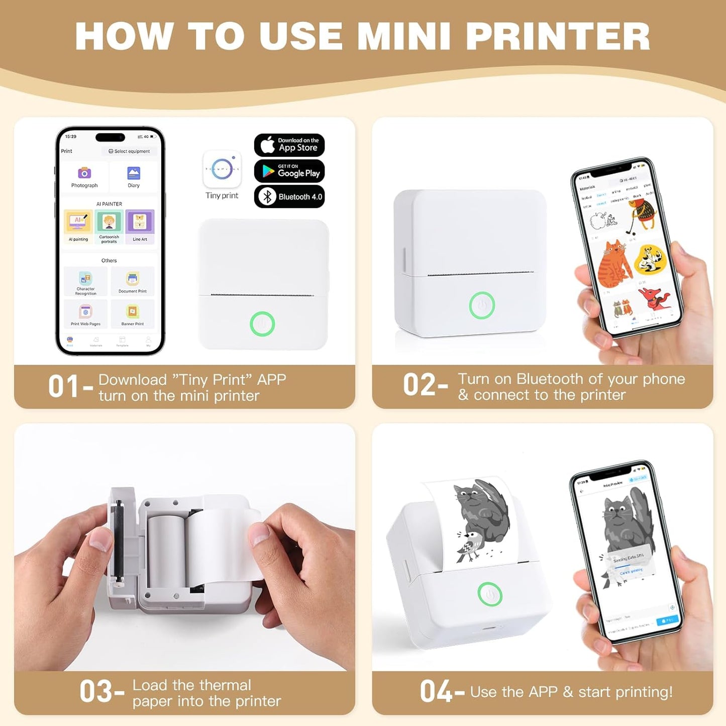Inkless Mini Printer | Inkless Sticker Printer | Digital Electro Shop