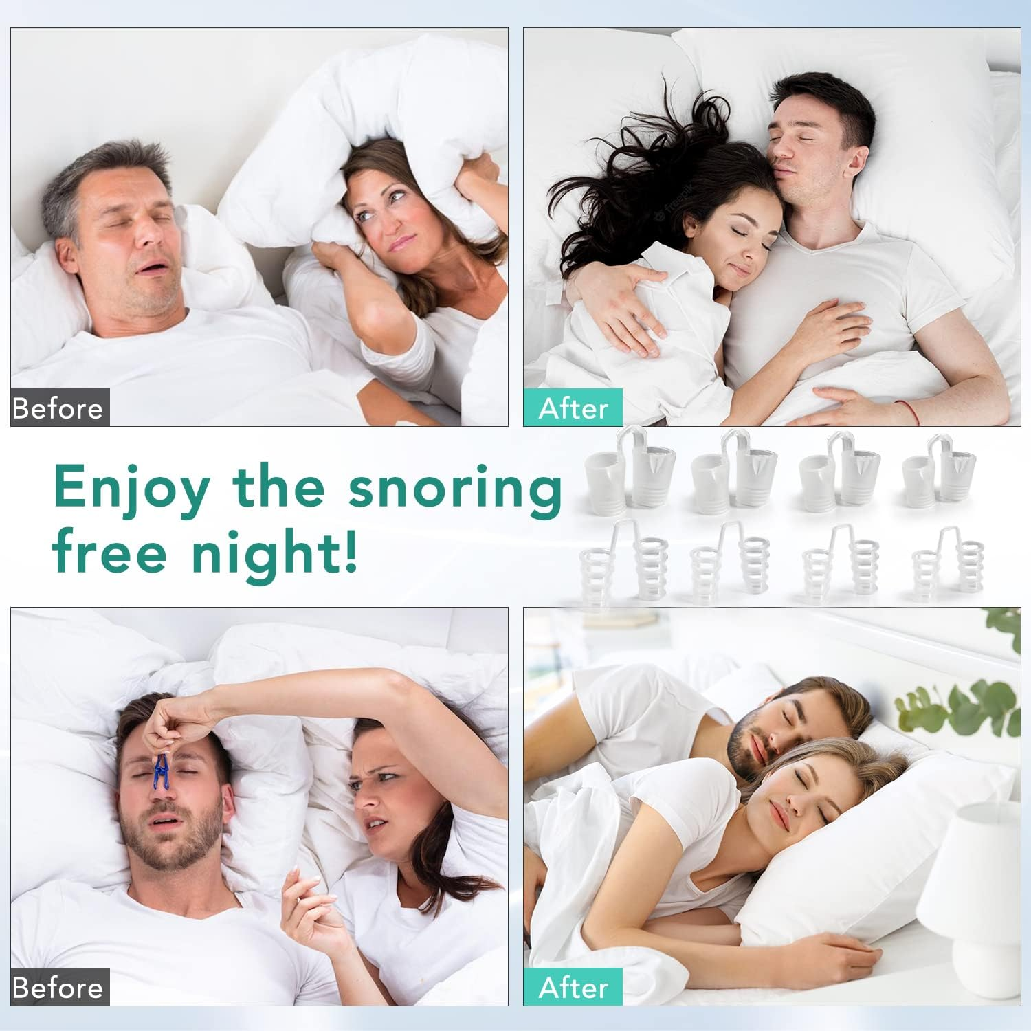 Anti-Snoring Nose Vent Nasal Cones Nasal Dilator to Stop Snoring. Snore Stopper anti Snoring Devices Easy to Use Snoring Solution