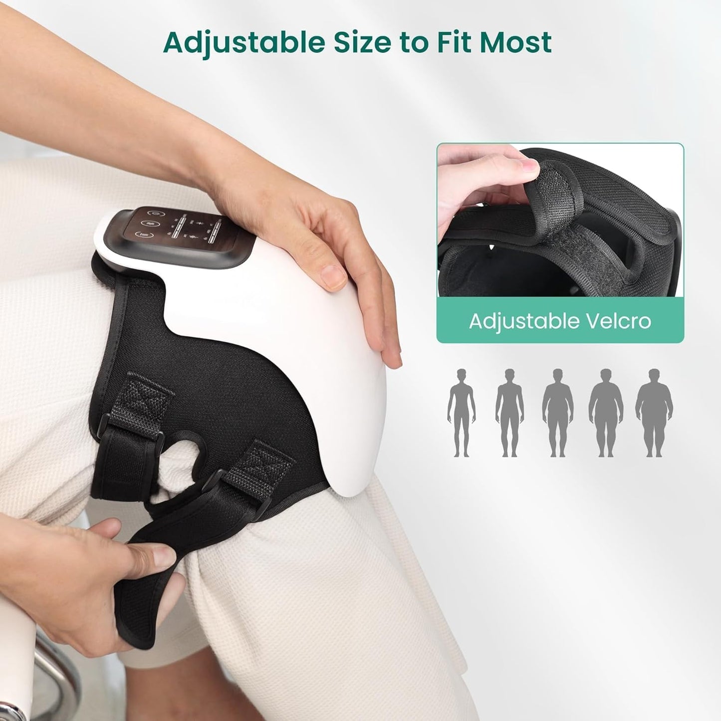 Cordless Heated Knee Massager with Adjustable Vibration and Heating Settings for Pain Relief - Ideal Gift for Both Men and Women