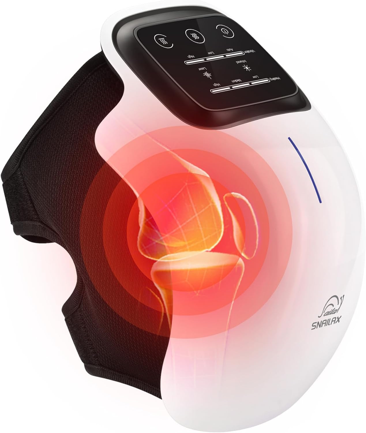 Cordless Heated Knee Massager with Adjustable Vibration and Heating Settings for Pain Relief - Ideal Gift for Both Men and Women