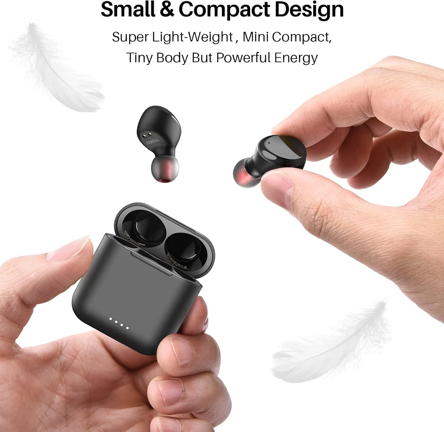 Wireless Earbuds - Bluetooth 5.3, 45H Playtime, IPX8 Waterproof, Deep Bass, Wireless Charging Case, Built-In Mic, 32 EQ Presets via App