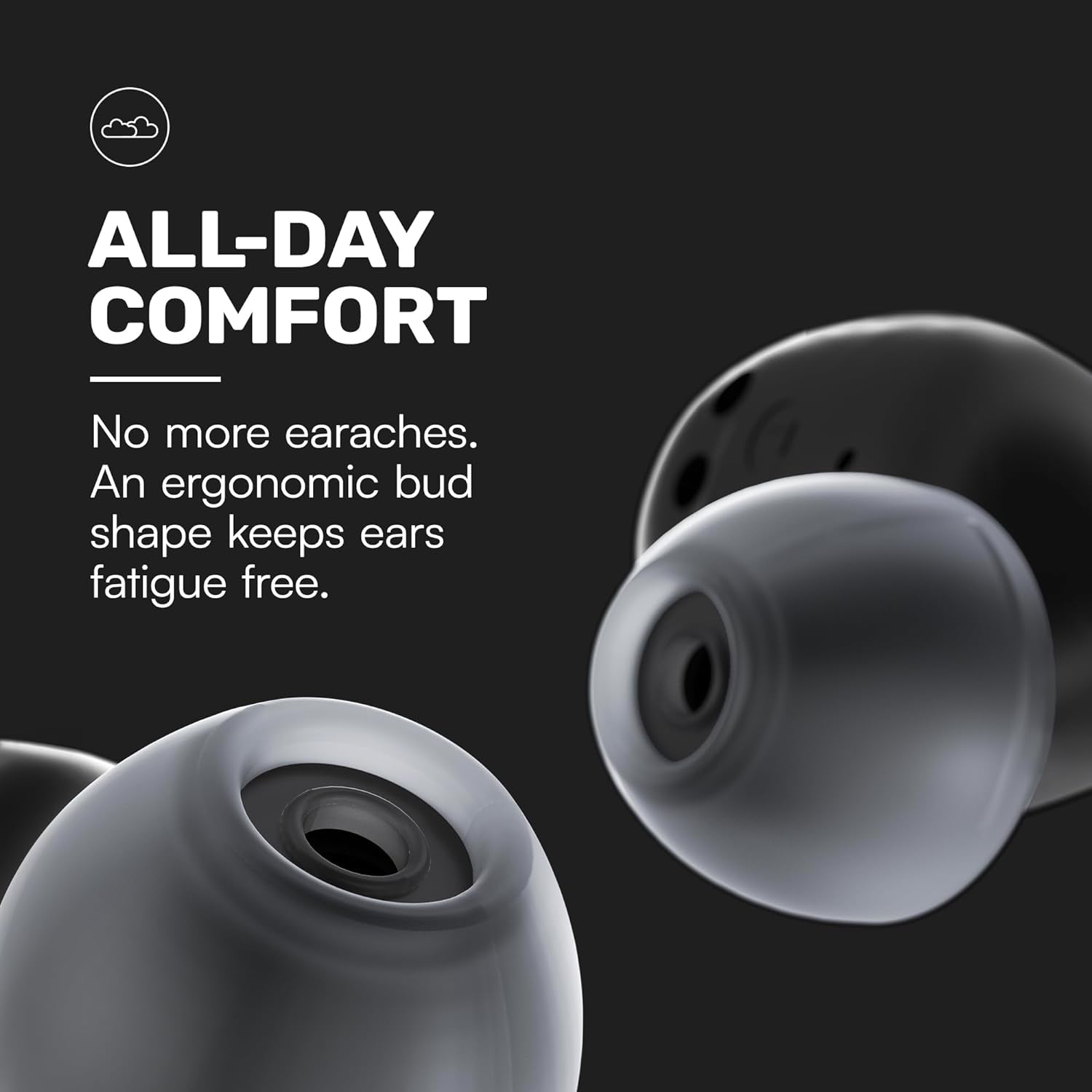 Bluetooth Wireless In-Ear Buds with 32 Hours Playtime, Multi-Point Technology, Ultimate Comfort & Active Noise Cancellation (Carbon Black)