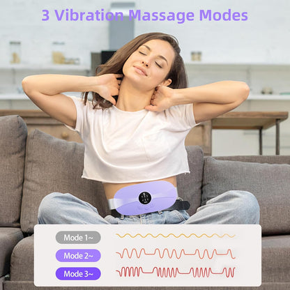 Cordless Heating Pad for Menstrual Cramps - 3 Heat Levels & Massage Modes, Rapid 5S Heating for Back & Belly Pain Relief - Perfect Gift for Women & Girls 