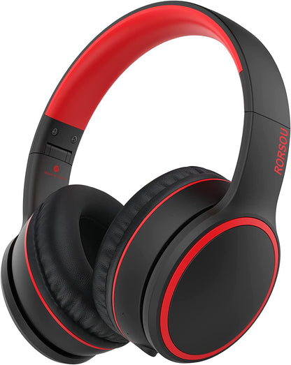 Bluetooth Wireless Headphones - Lightweight Over-Ear Design, 50H Playtime, Stereo Bass, Built-in Mic, Perfect for Travel and PC