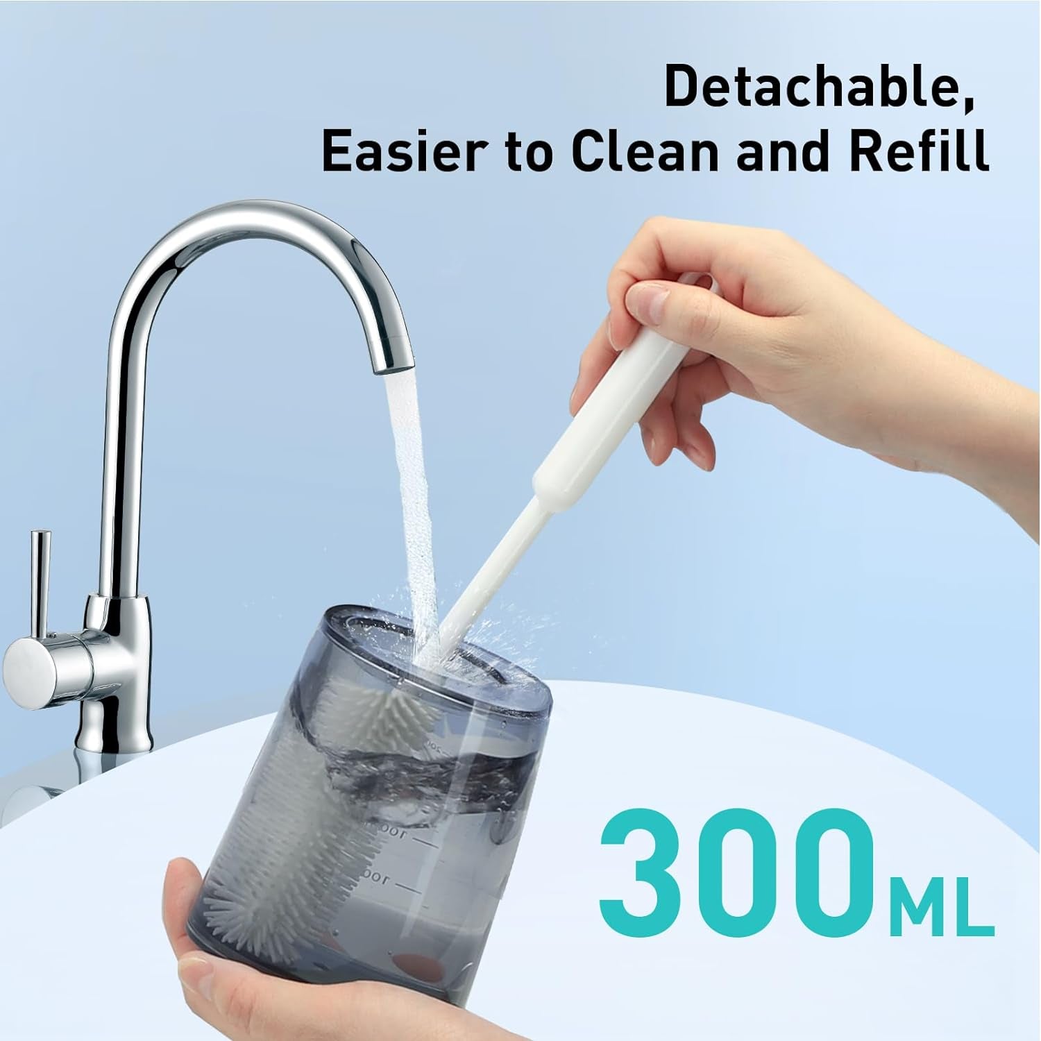 " Cordless Water Dental Flosser - 4 Modes, 300ML Tank, IPX7 Waterproof - Perfect for Home & Travel!"