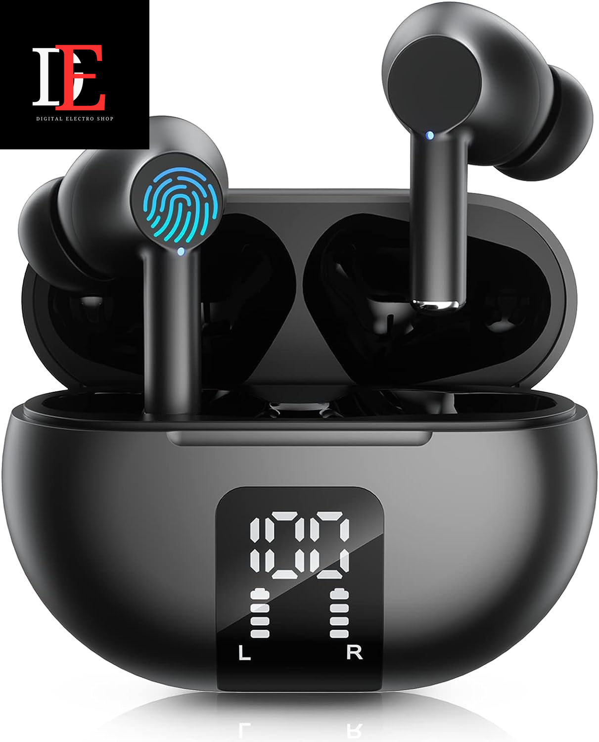 Wireless Earbuds with Bluetooth 5.3, 40H Playtime, LED Display, HiFi Stereo Sound, Waterproof