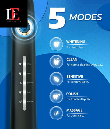 Best Electric Toothbrush for Adults with 8 Brush Heads, 40000 VPM Deep Clean, 5 Modes, Rechargeable - Fast Charge, Lasts 30 Days"