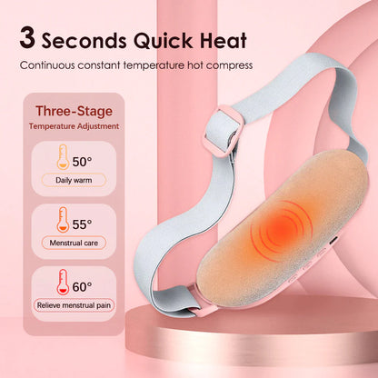 Electric Heating Menstrual Vibration Pad Belt for Period Pain Relief Cramps 